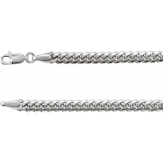 Sterling Silver 4.35 mm Miami Cuban Curb 8' Chain