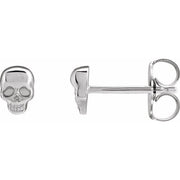 Sterling Silver Skull Earrings