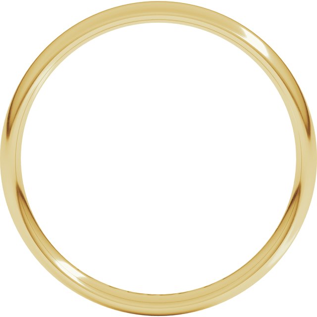 14k Yellow 3.5 Mm Lightweight Comfort-fit European-style Band Size 6