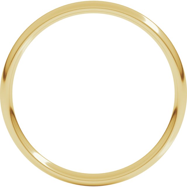 18k Yellow 2.5 Mm Lightweight Comfort-fit European-style Band Size 6