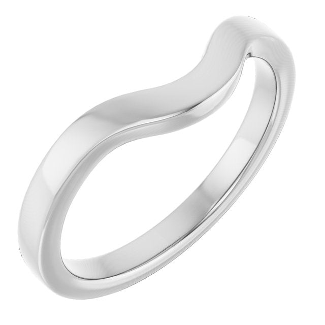 14K White Band for 9 x 7 mm Oval Ring
