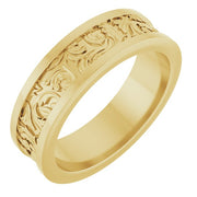 14K Yellow Sculptural Band