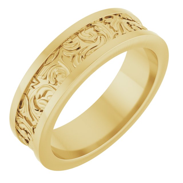 14K Yellow Sculptural Band