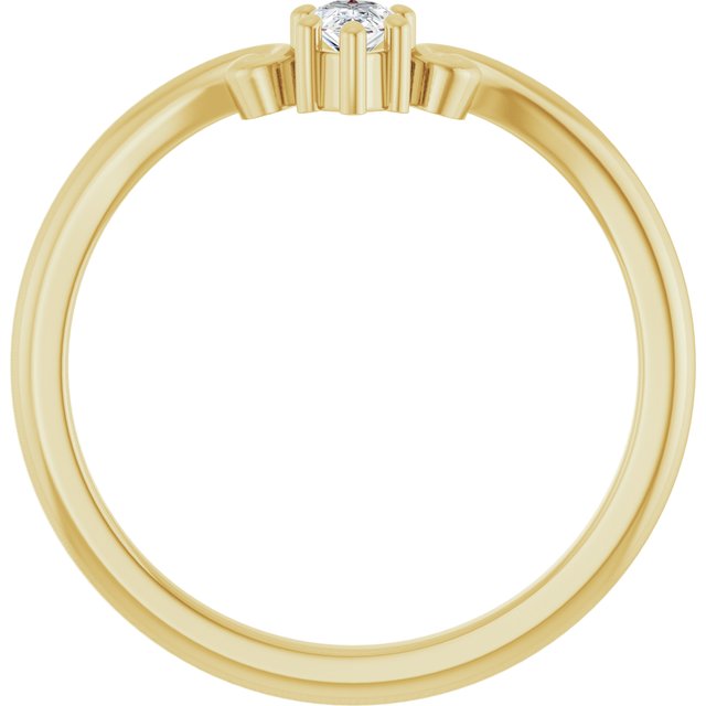 14K Yellow 1/6 CTW Natural Diamond Contour Band