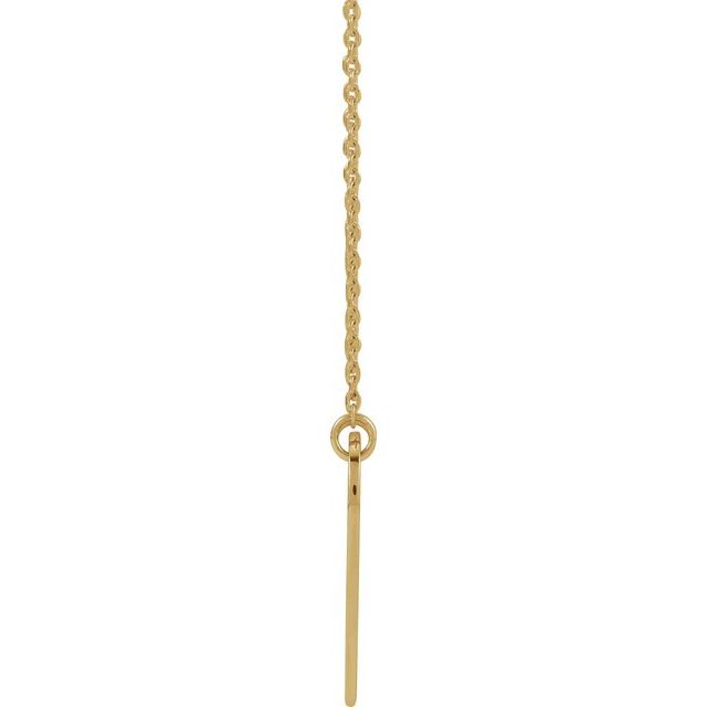 14K Yellow Engravable Heart 18' Necklace