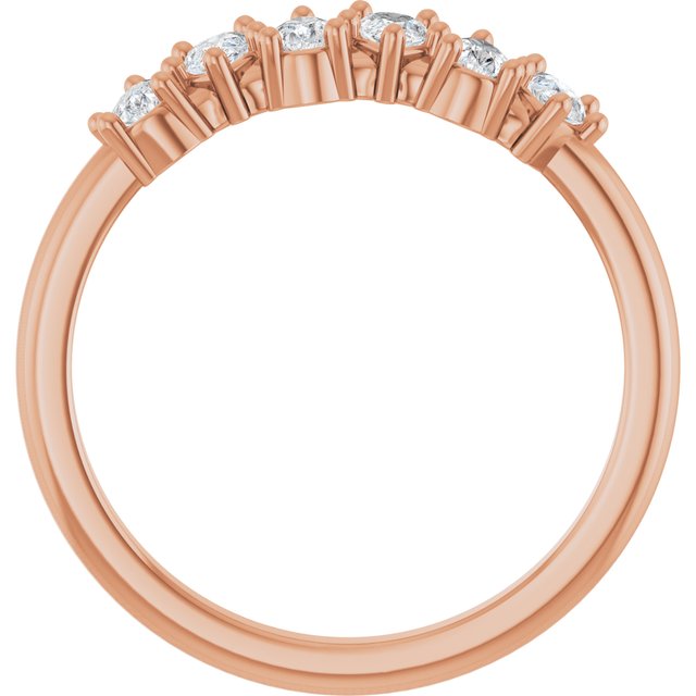 14K Rose 1/2 CTW Natural Diamond Anniversary Band