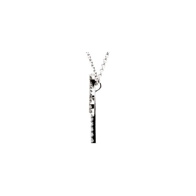 14K White 1/4 CTW Natural Diamond Palm Tree 16' Necklace