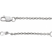 14K White 1.5 mm Adjustable Cable 16-18' Chain