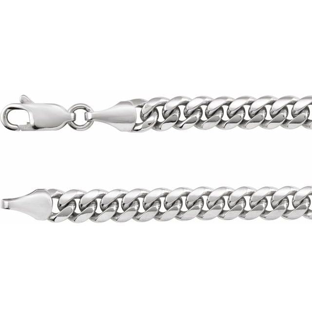 Sterling Silver 5 mm Miami Cuban Curb 24' Chain