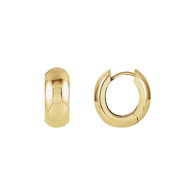 14K Yellow Hinged 16.75 mm Hoop Earring