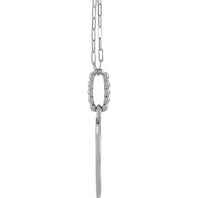 Sterling Silver Blue Enamel Evil Eye 18' Necklace