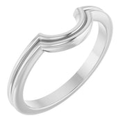 14K White Contour Band