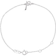 14K White Initial P 6 1/2-7 1/2' Bracelet