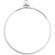 Sterling Silver Coin Frame Bezel Dangle for 39x2.9 mm Coin