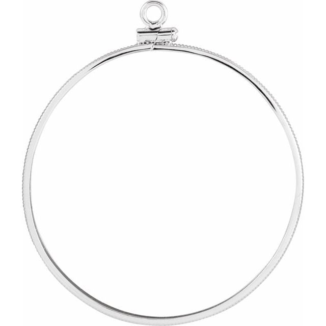 Sterling Silver Coin Frame Bezel Dangle for 39x2.9 mm Coin