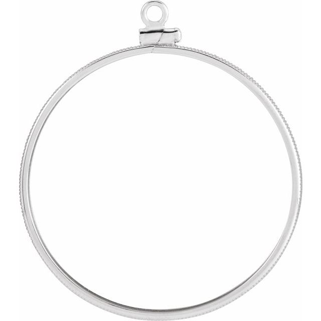 Sterling Silver Coin Frame Bezel Dangle for 38x3.29 mm Coin