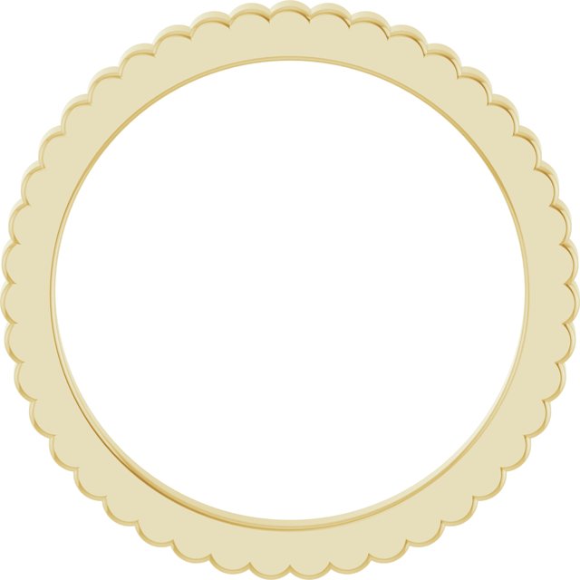14K Yellow Grooved Band Size 6