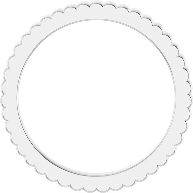Sterling Silver Grooved Band Size 6
