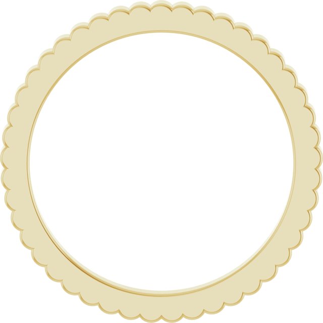 14K Yellow Grooved Band Size 7