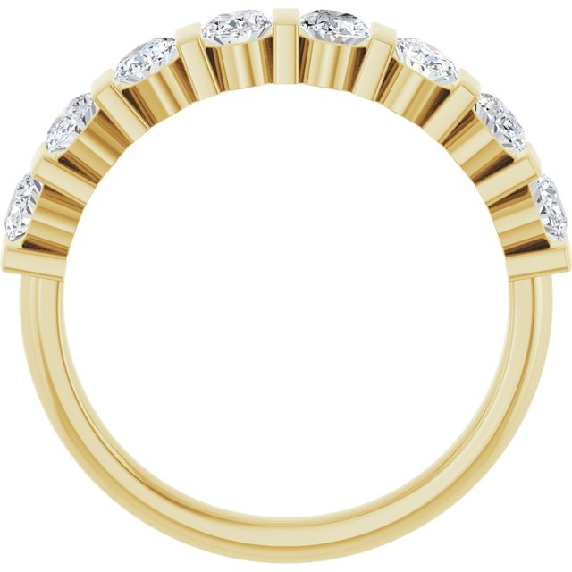14K Yellow 1 1/4 CTW Natural Diamond Matching Band