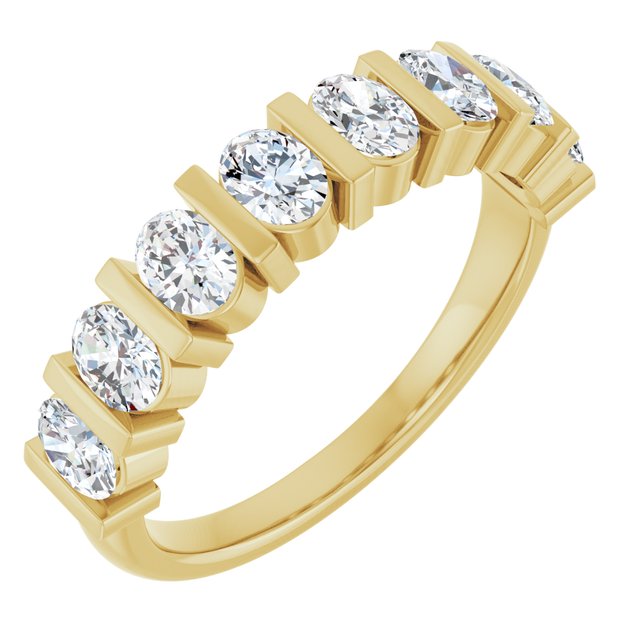 14K Yellow 1 1/4 CTW Natural Diamond Matching Band