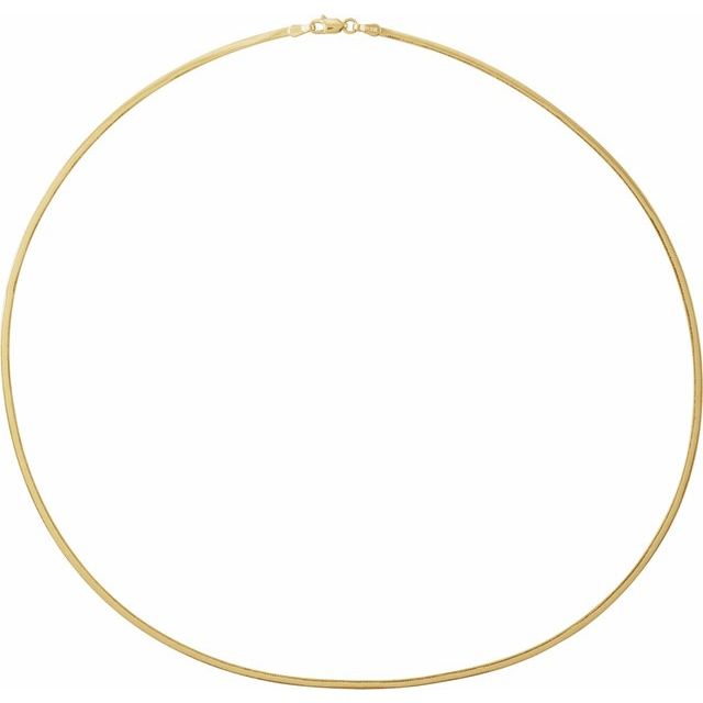 14K Yellow 1.95 mm Snake 7' Chain