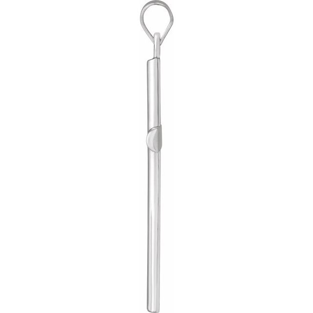 14K White 31.5x20 mm Cross Pendant