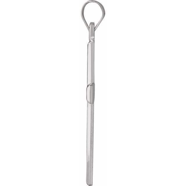 14K White Cross Pendant