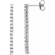 14K White 3/4 CTW Lab-Grown Diamond Earrings