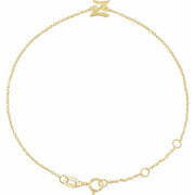 14K Yellow Initial Z 6 1/2-7 1/2' Bracelet