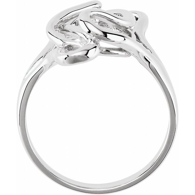14K White Freeform Ring