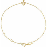 14K Yellow Initial I 6 1/2-7 1/2' Bracelet