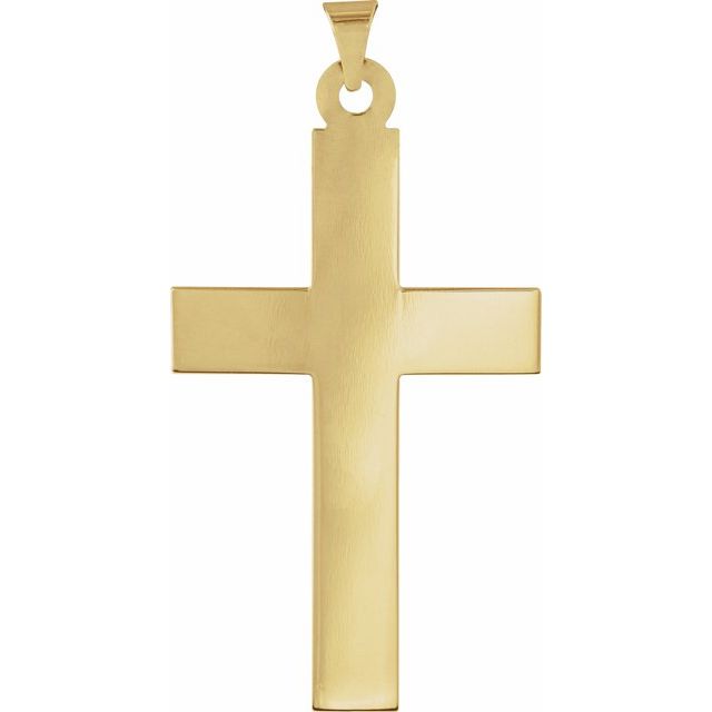 14k Yellow Cross Pendant