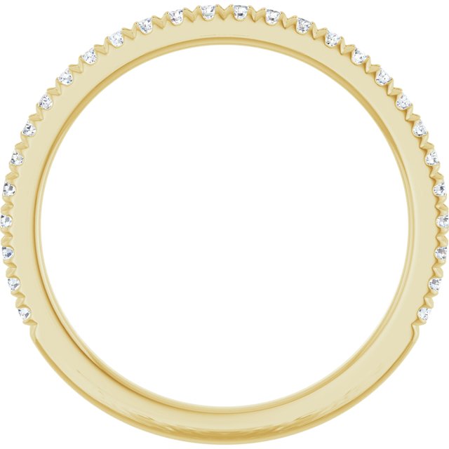 14K Yellow 1/4 CTW Lab-Grown Diamond French-Set Matching Band