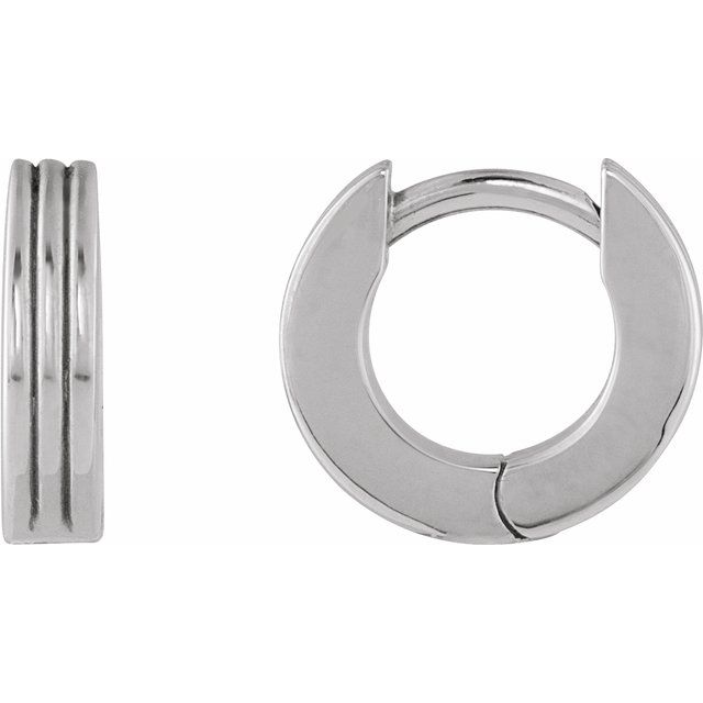 Sterling Silver Hinged 10 mm Huggie Hoop Earrings