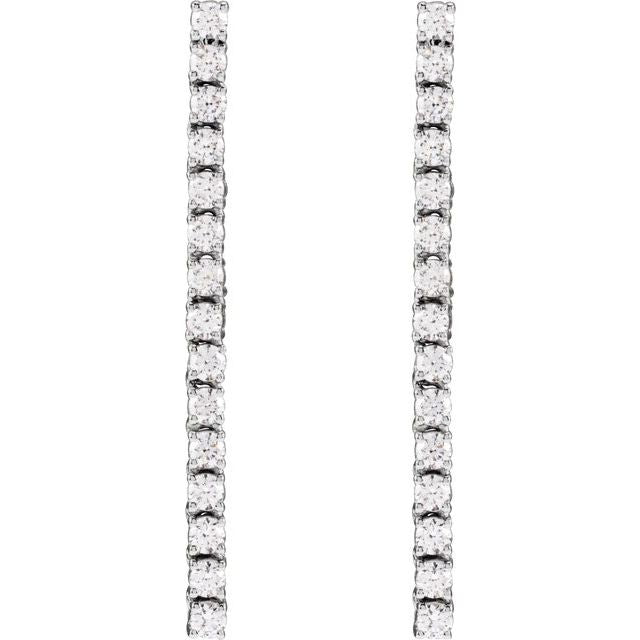 14K White 3/4 CTW Lab-Grown Diamond Earrings