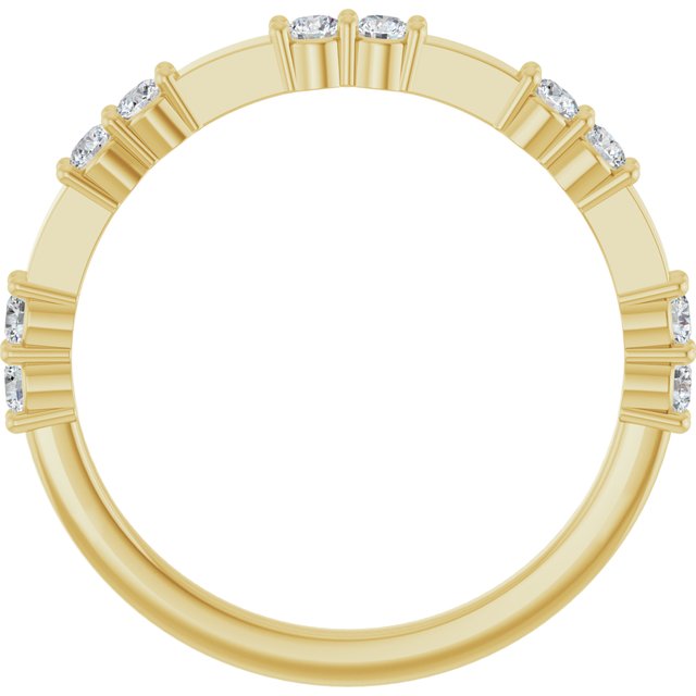 14K Yellow 1/4 CTW Lab-Grown Diamond Anniversary Band