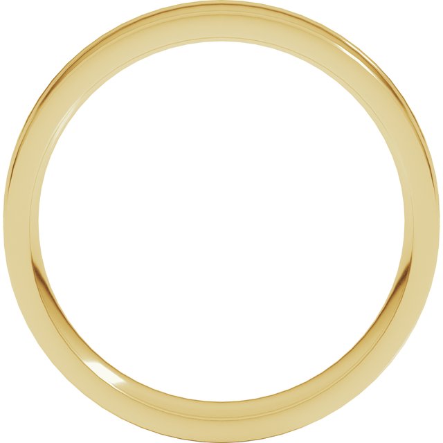 14K Yellow 5 mm  Grooved Round Edge Size 7