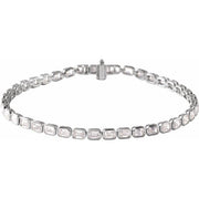 14K White 6 1/4 CTW Lab-Grown Diamond Line 7' Bracelet