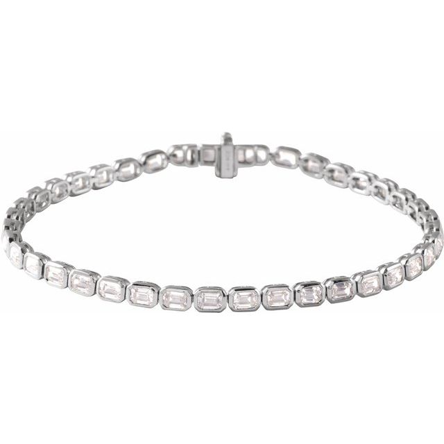 14K White 6 1/4 CTW Lab-Grown Diamond Line 7' Bracelet