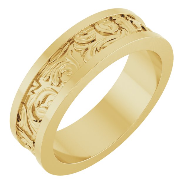 14K Yellow Sculptural Band