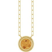 14K Yellow Natural Citrine 18' Necklace