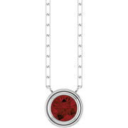 14K White Natural Mozambique Garnet 18' Necklace