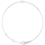 14k White Sans Serif Initial A 6 1/2-7 1/2' Bracelet