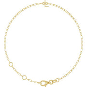 14K Yellow Sans Serif Initial L 6 1/2-7 1/2' Bracelet