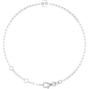 14K White Sans Serif Initial Z 6 1/2-7 1/2' Bracelet