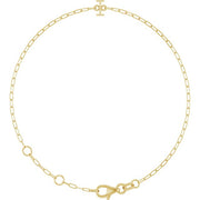 14K Yellow Sans Serif Initial I 6 1/2-7 1/2' Bracelet
