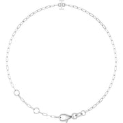 14K White Sans Serif Initial I 6 1/2-7 1/2' Bracelet