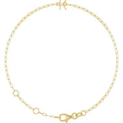 14K Yellow Sans Serif Initial K 6 1/2-7 1/2' Bracelet