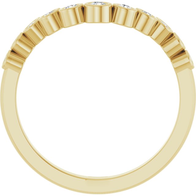 14K Yellow 1/5 CTW Lab-Grown Diamond Contour Band